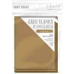 Craft Perfect Card Blanks US A2Brown Kraft