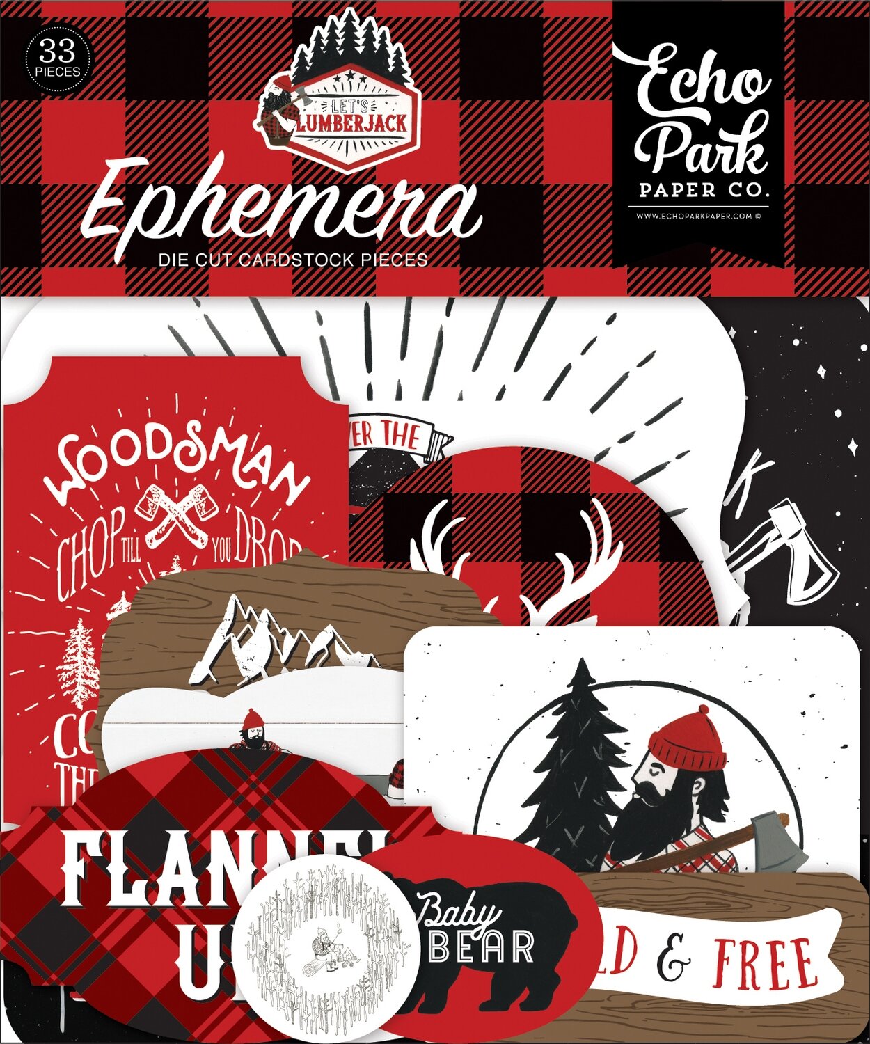 Echo Park Cardstock Ephemera 33/PkgIcons Let's Lumberjack