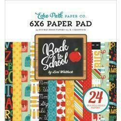 Echo Park Double-Sided Paper Pad 6"X6" 24/PkgBack To School 12 Designs/2 Each