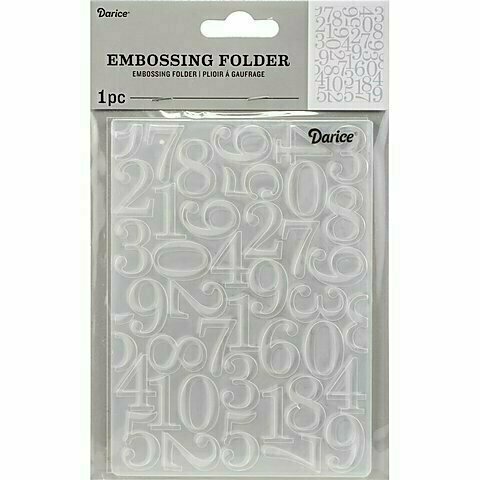 Embossing Folder 4.25"X5.75" by Darice Numbers