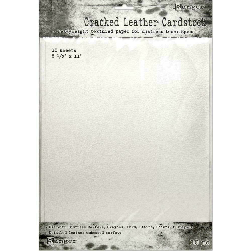 Tim Holtz Distress Cracked Leather Cardstock 10/Pkg 8.5x11 inch sheets