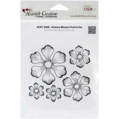 Heartfelt Creations Cling Rubber Stamp Set 5"X6.5" Arianna Blooms