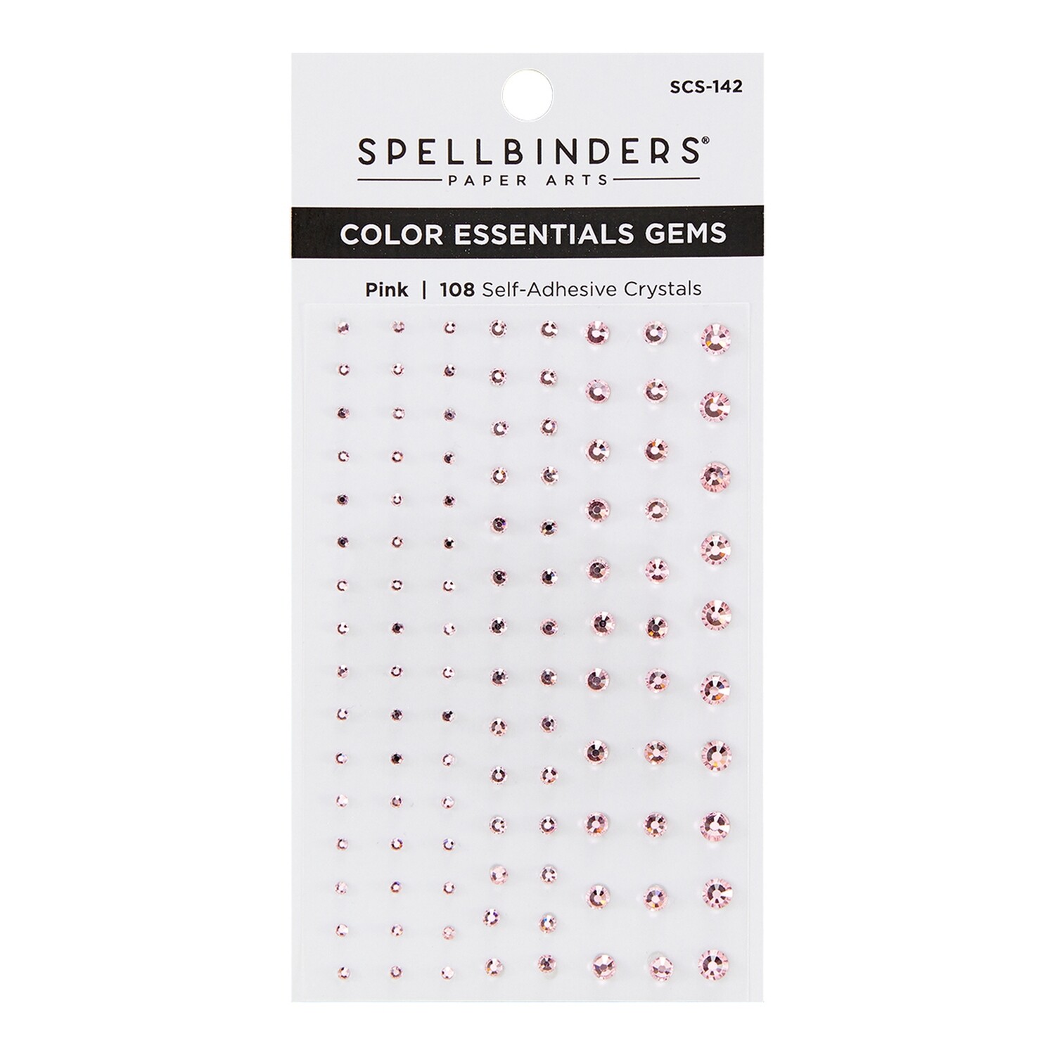 Spellbinders Color Essentials Gems - Pink - 108 Self- Adhesive Crystals