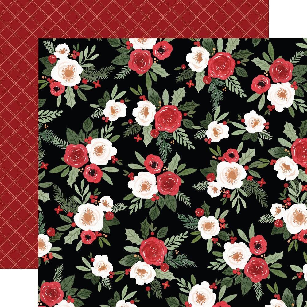 Carta Bella Happy Christmas 12" X 12" Sheet - Festive Floral