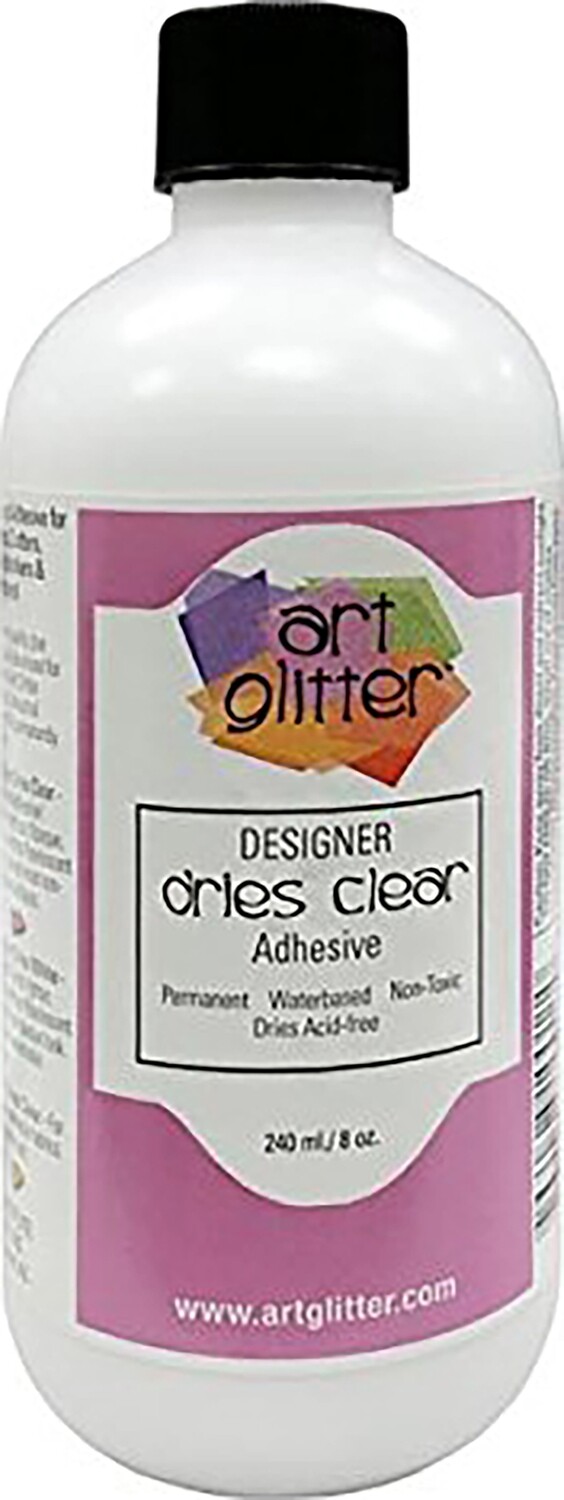 Art Glitter Dries Clear Adhesive 8 oz Refill Bottle