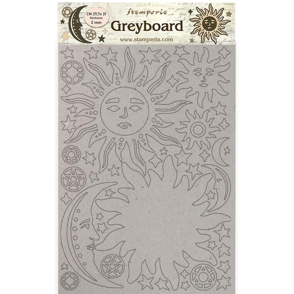 Stamperia Greyboard Cutouts - Alchemy - Sun And Moon