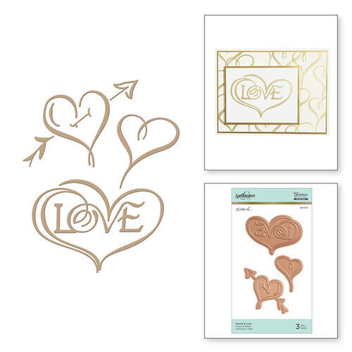 Spellbinders Glimmer Hot Foil Plates - Hearts And Love