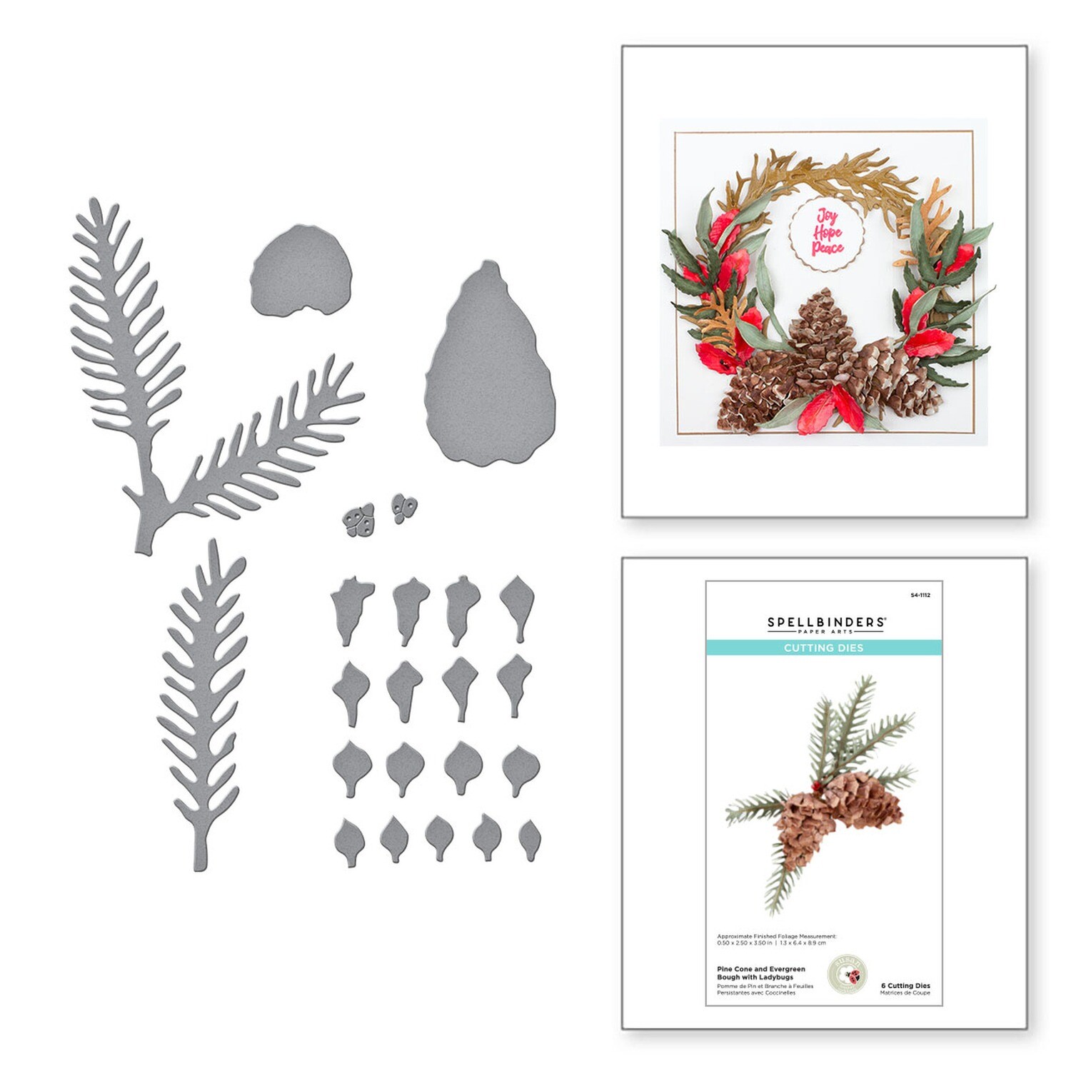 Spellbinders Susan Tierney-Cockburn Dies - Pinecone And Evergreen Bough With Ladybugs