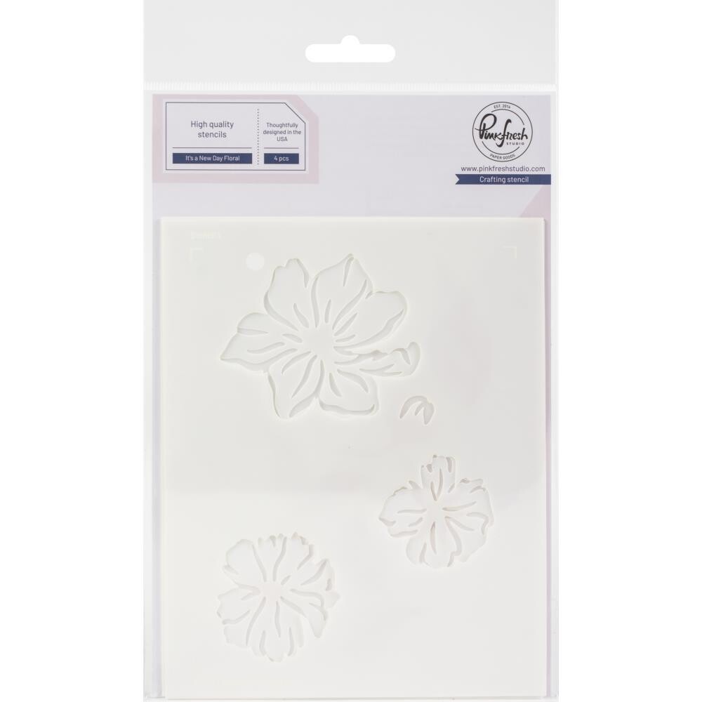 Pinkfresh Studios Layering Stencils - It's A New Day Floral