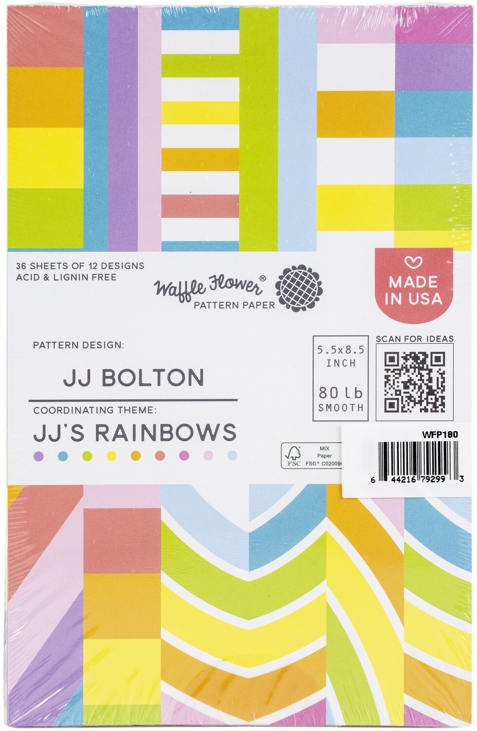 Waffle Flower Pattern Paper - J J's Rainbows