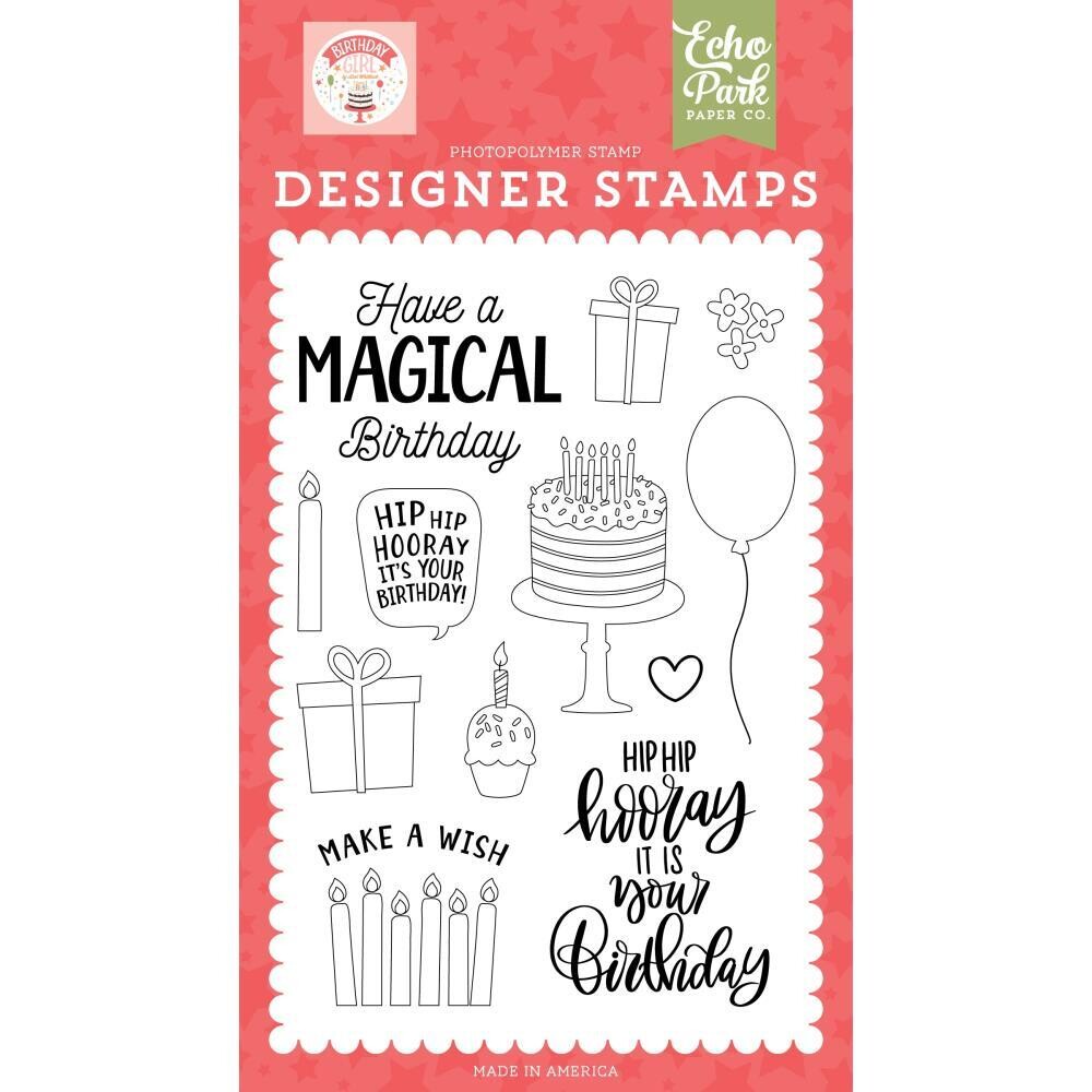 Echo Park Birthday Girl Stamps - Magical Birthday