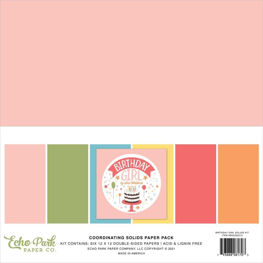 Echo Park Birthday Girl Coordinating Solids Pack