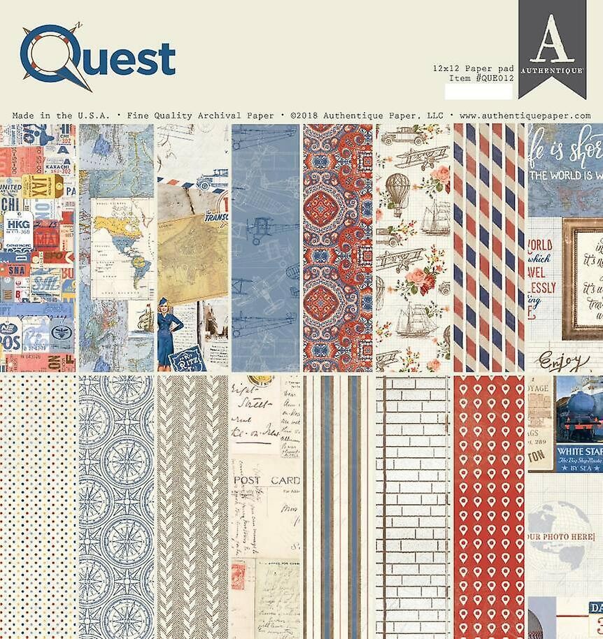 Authentique Quest 12" X 12" Paper Pad