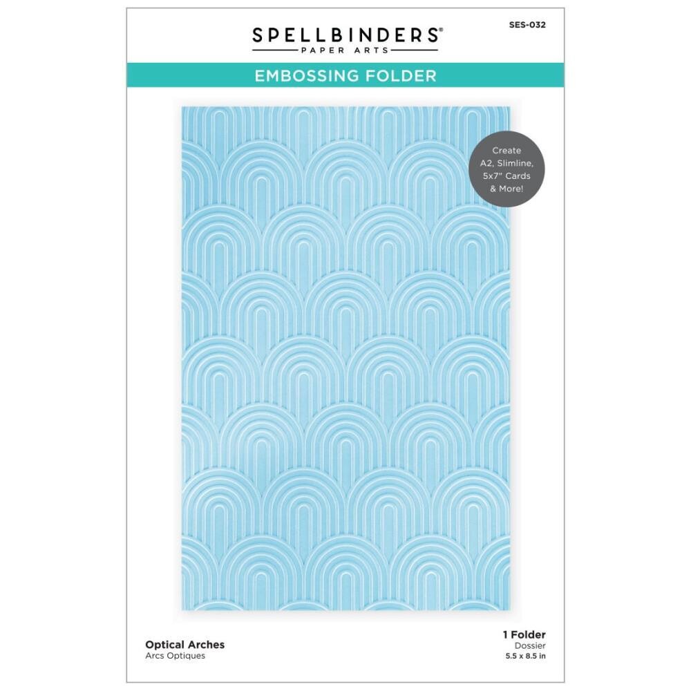 Spellbinders Embossing Folder - 5.5" X 8.5" Optical Arches