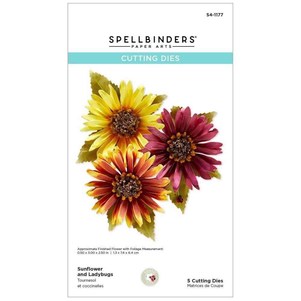 Spellbinder Susan's Garden Dies - Sunflower And Ladybugs