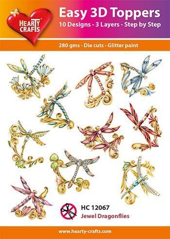 Easy 3D Toppers - Jewel Dragonflies
