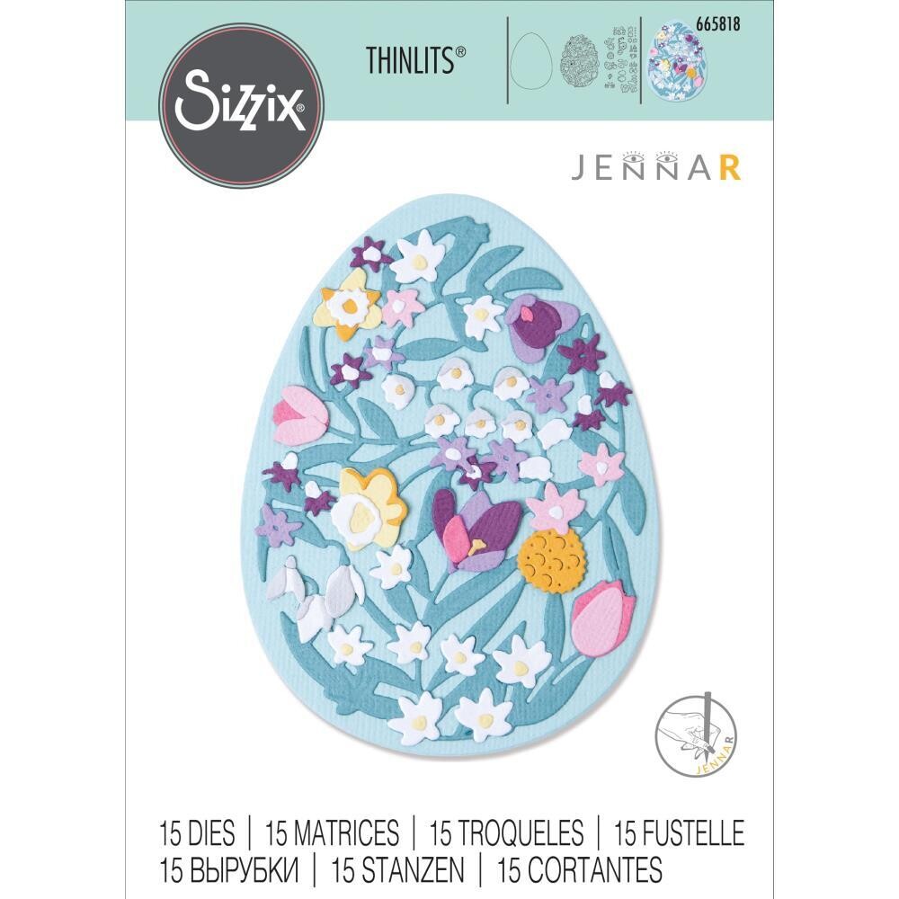 Sizzix Thinlits Dies By JennaR - Intricate Floral Egg