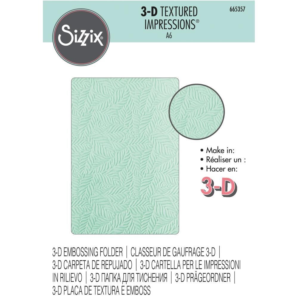 Sizzix 3D Embossing Folder - Leaf Pattern