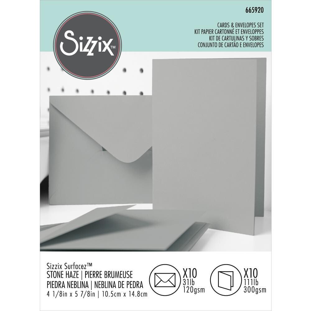 Sizzix Surfaces Cards And Envelopes - Stone Haze