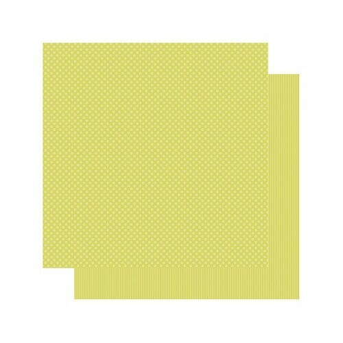 Spectrum Dots And Stripes Double Sided 12x12 Sheet - Limeade