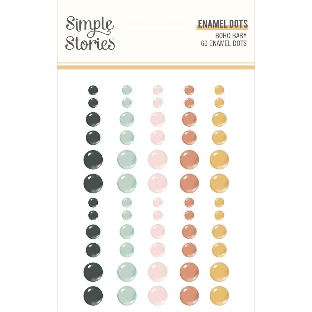 Simple Stories Boho Baby - Enamel Dots