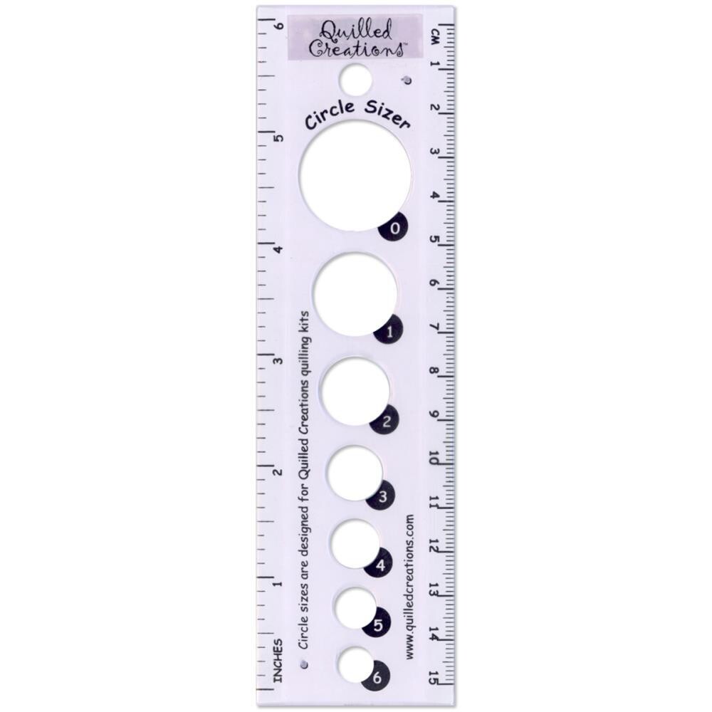 Quilled Creations Circle Sizer And 6" Ruler