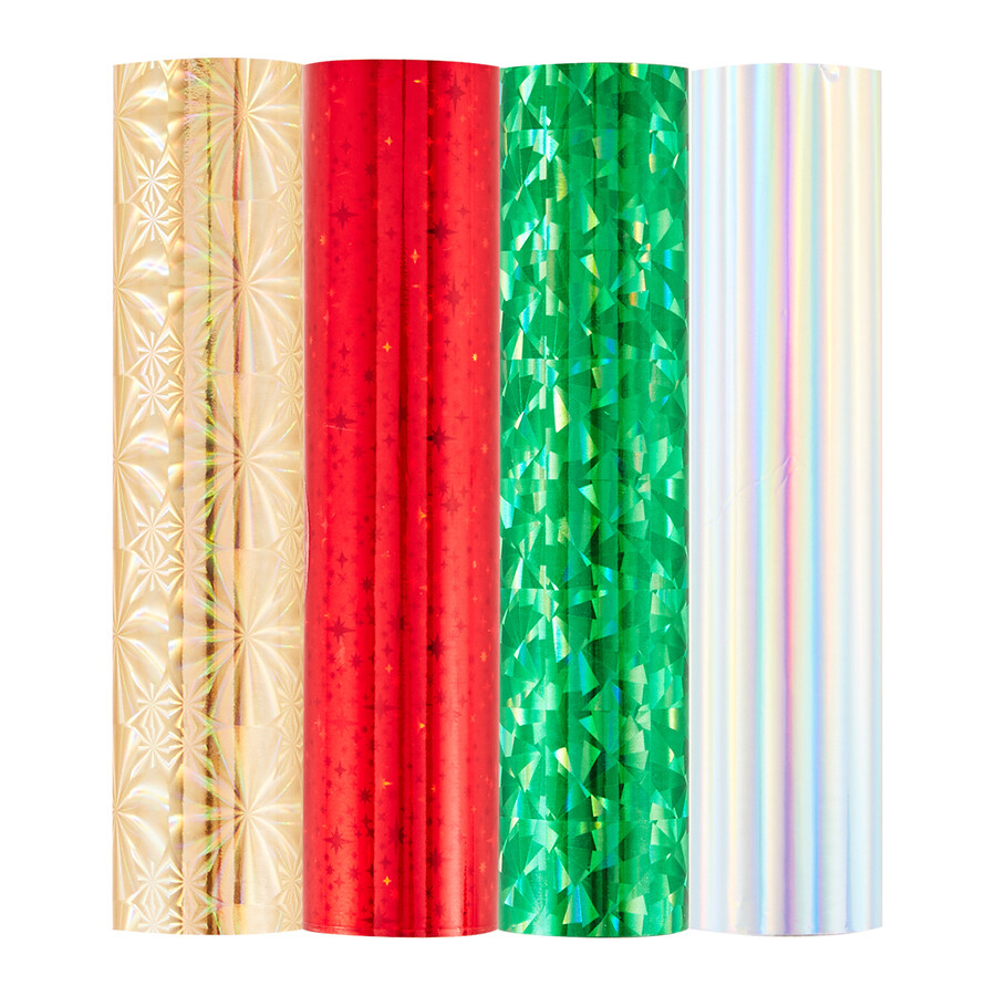 Glimmer Hot Foil 4 Rolls - Shimmering Holiday Variety Pack