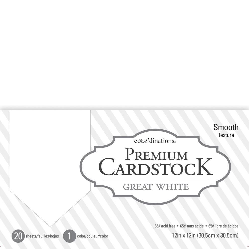 Core'dinations Premium Cardstock - 65# White