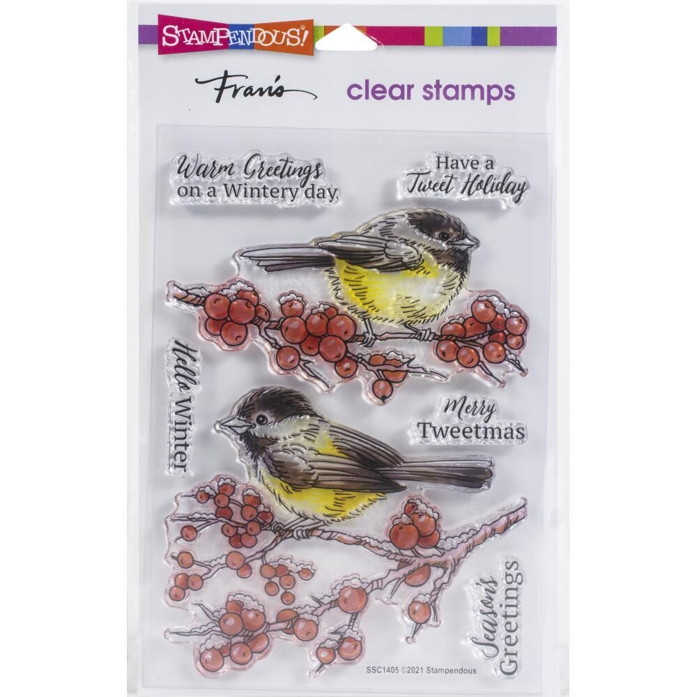 Stampendous Clear Stamps - Chickadee Holiday