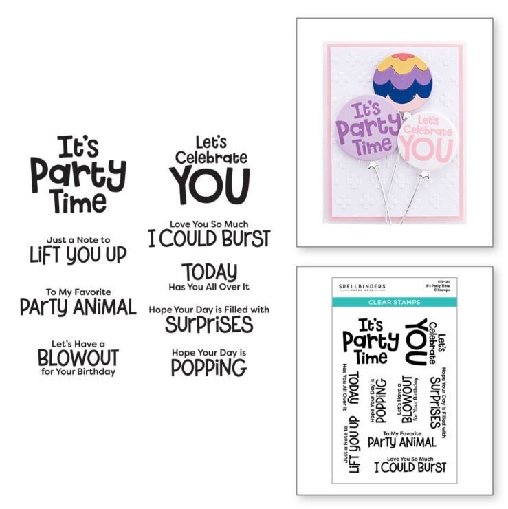 Spellbinders It's Party Time Clear Stamp Set