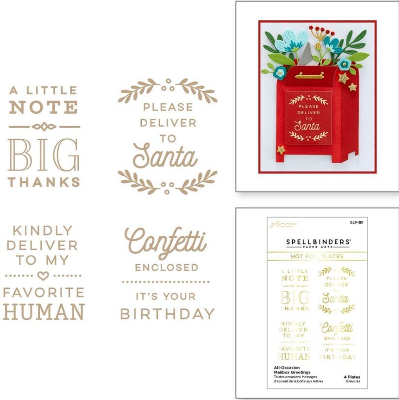 Spellbinders Hot Foil Plates - All-Occasion Mailbox Greetings