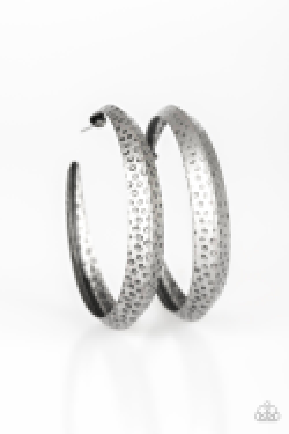 Paparazzi-Jungle To Jungle-Silver Hoops