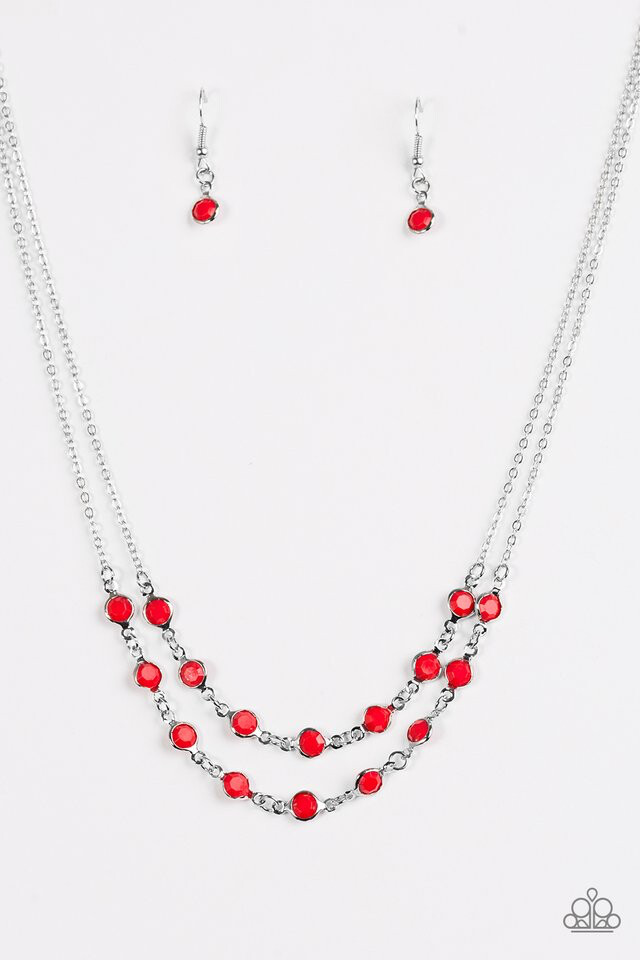Paparazzi-Summer Girl-Red Necklace 