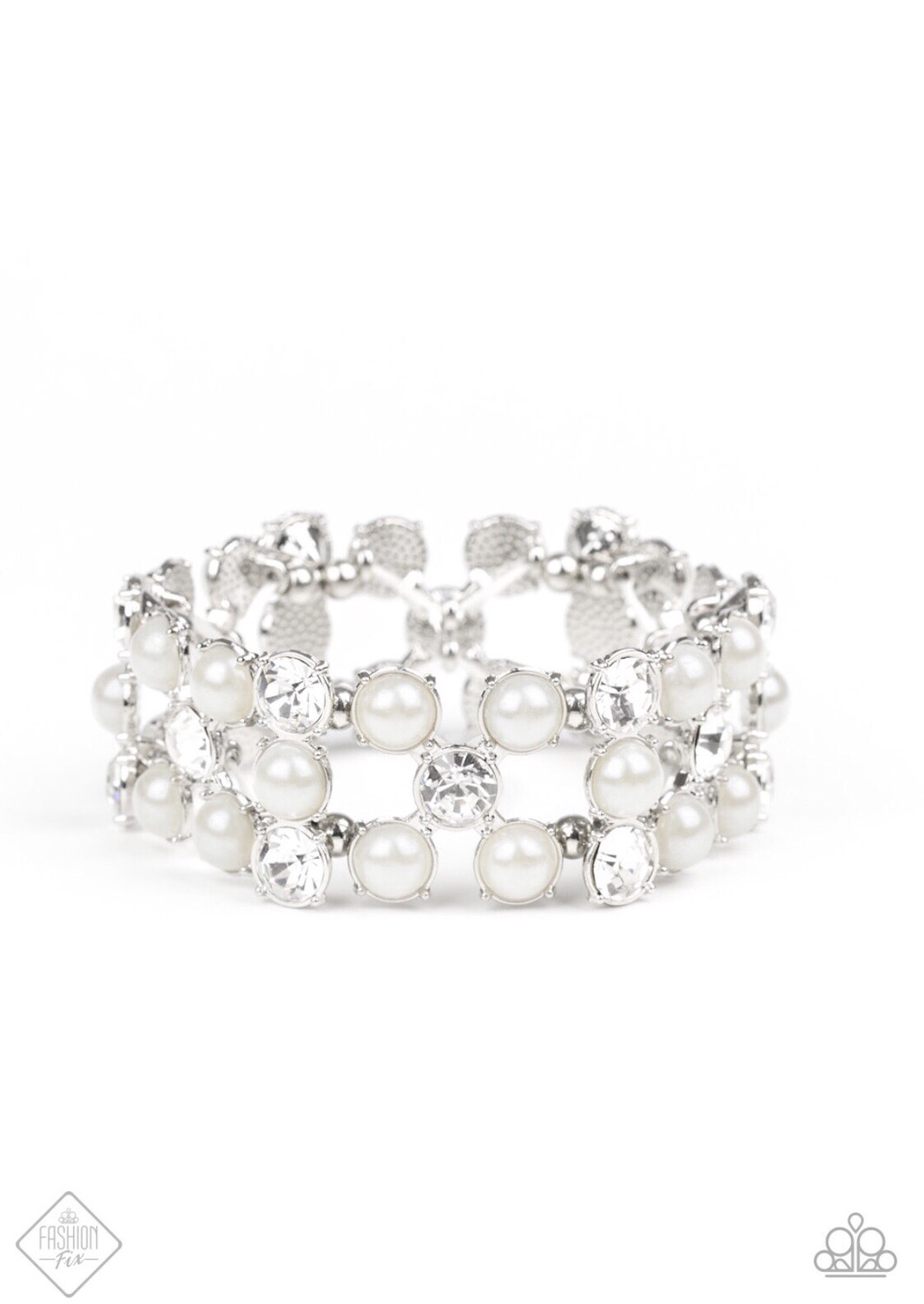 Paparazzi-
Diamonds and Debutantes-White Pearls and Rhinestone