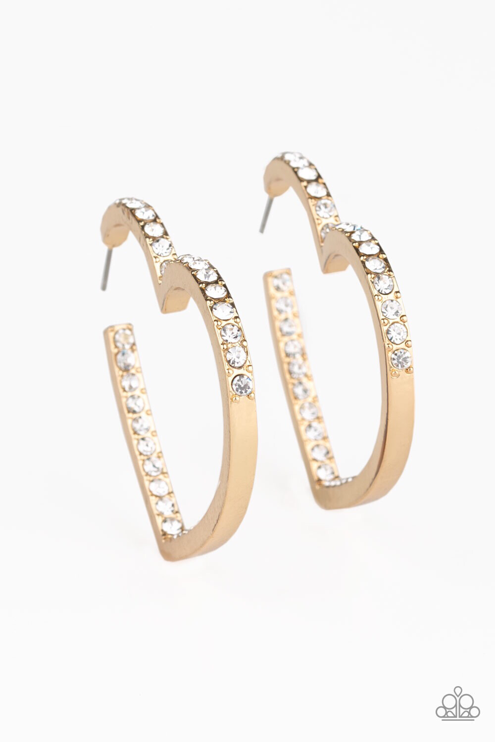 Paparazzi-Heartbreaker-Gold Hoops