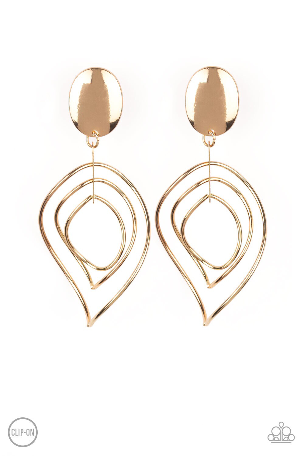 Paparazzi-Metallic Foliage - Gold Clip On