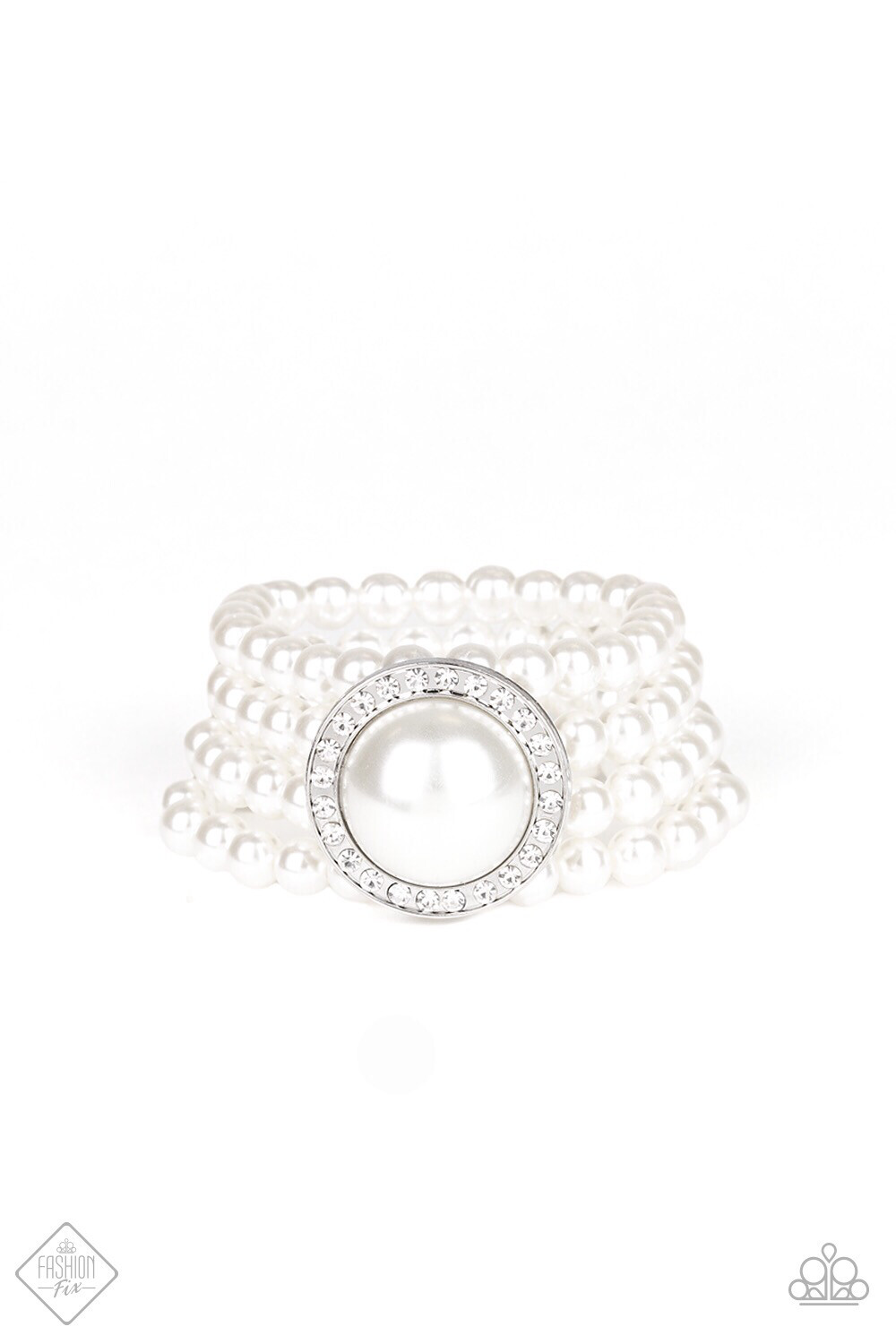 Paparazzi-Top Tier Twinkle-White Pearl