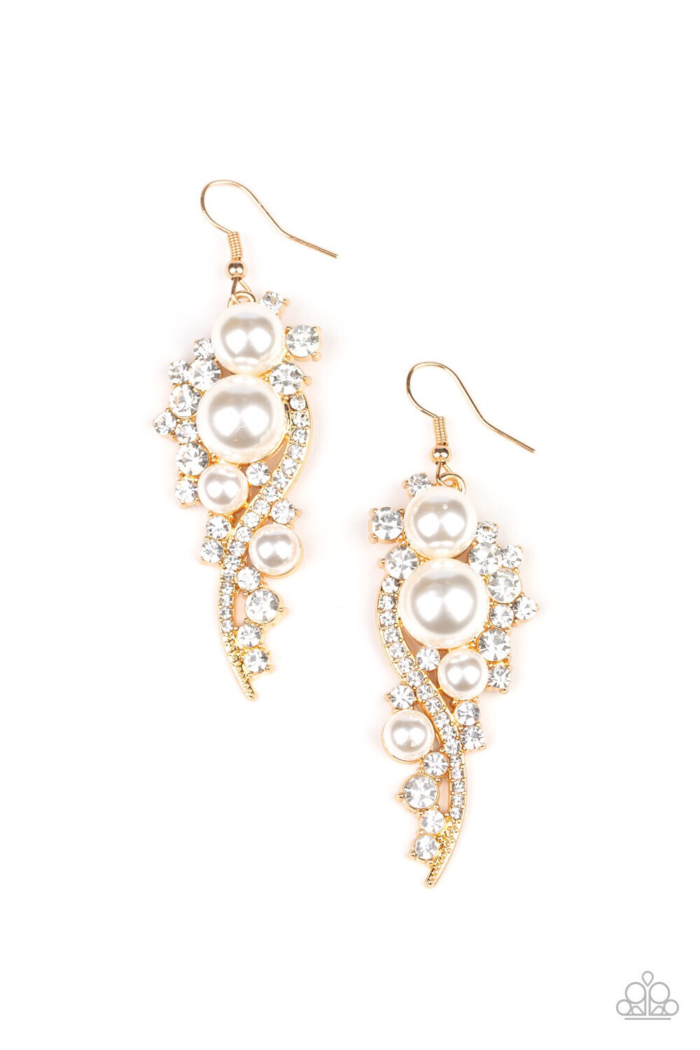 Paparazzi-High End Elegance-Gold Pearls