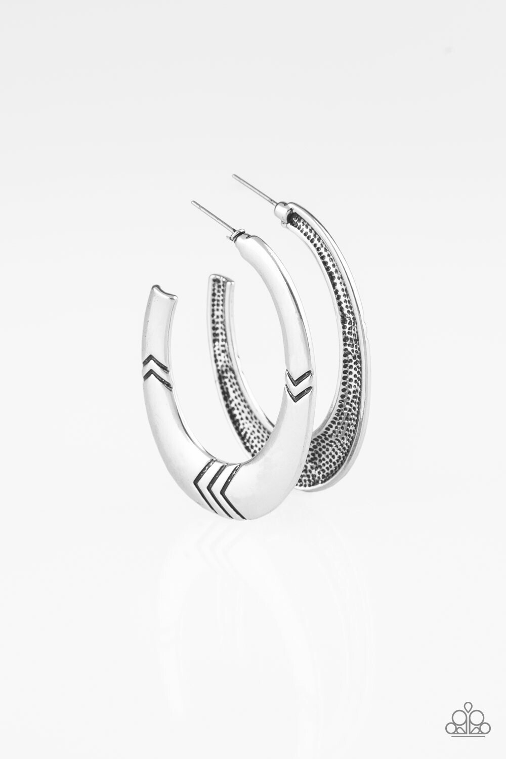 Paparazzi-Tribe Pride-Silver Hoop