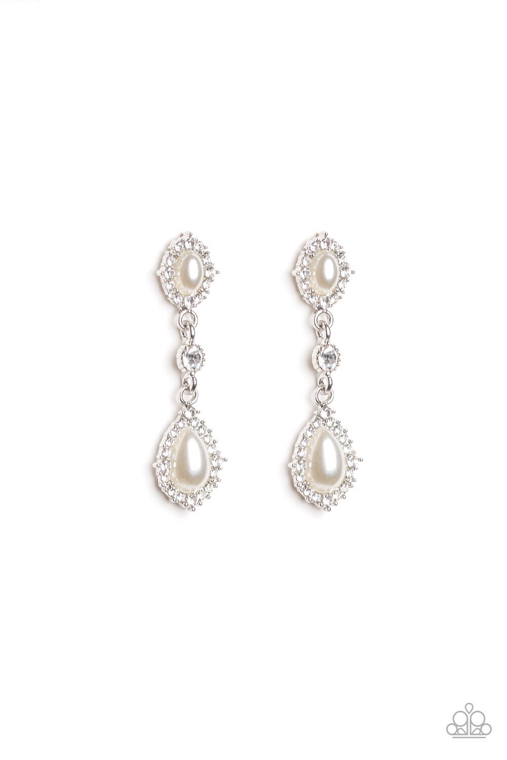 Paparazzi-All Glowing-White Pearls Post