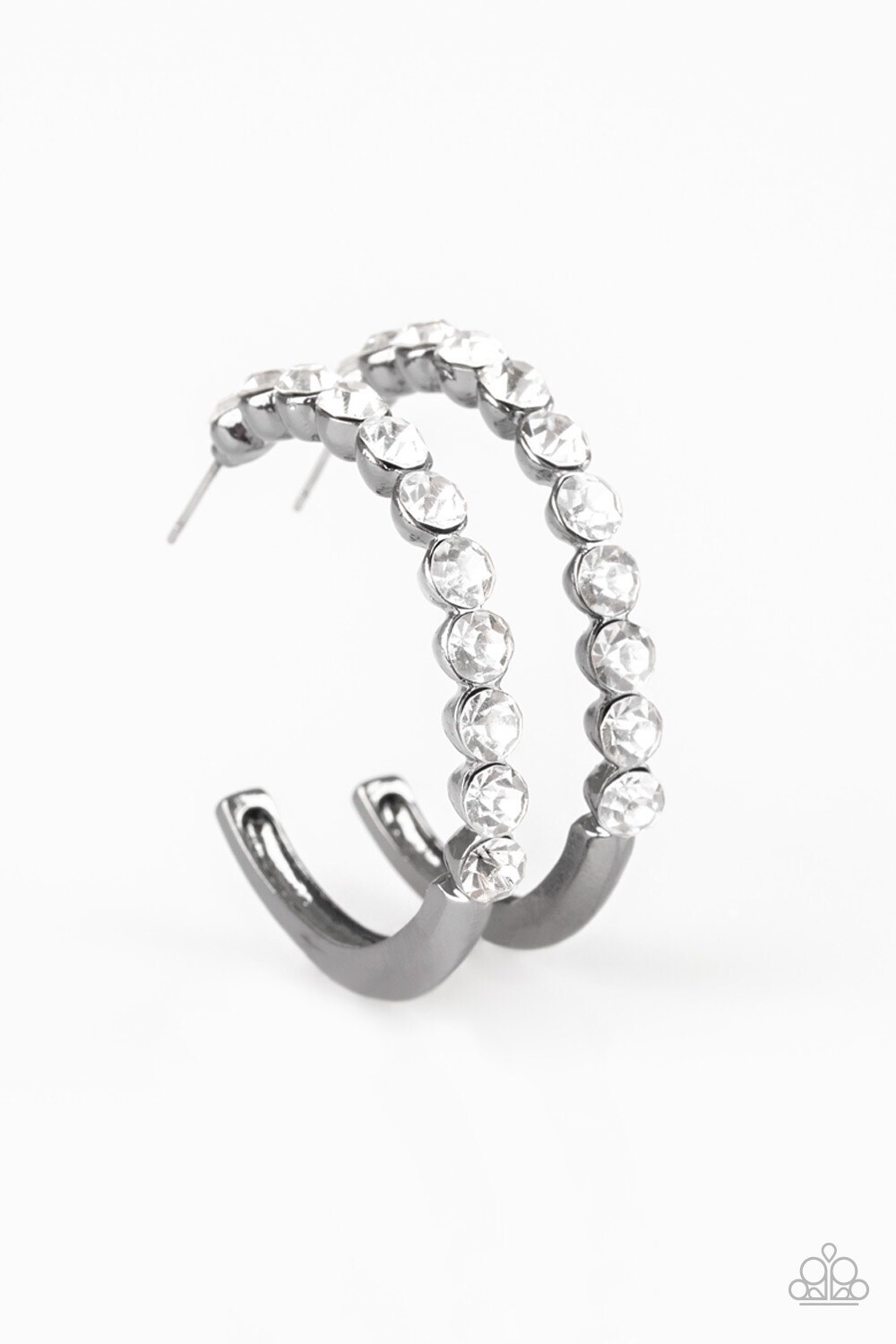 Paparazzi-My Kind Of Shine-Black Hoop Gunmetal