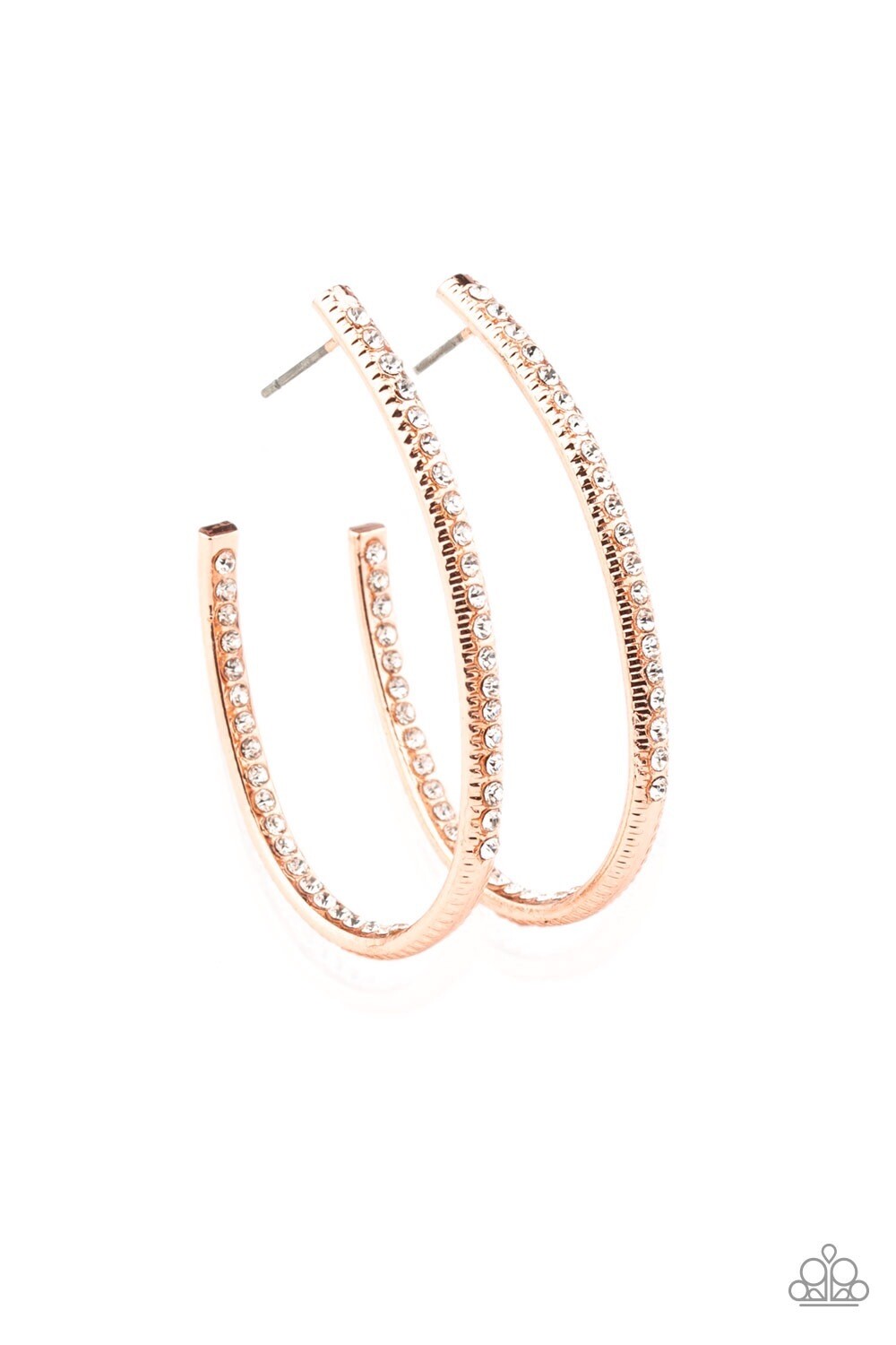 Paparazzi-Globetrotting Glitter-Copper Hoop