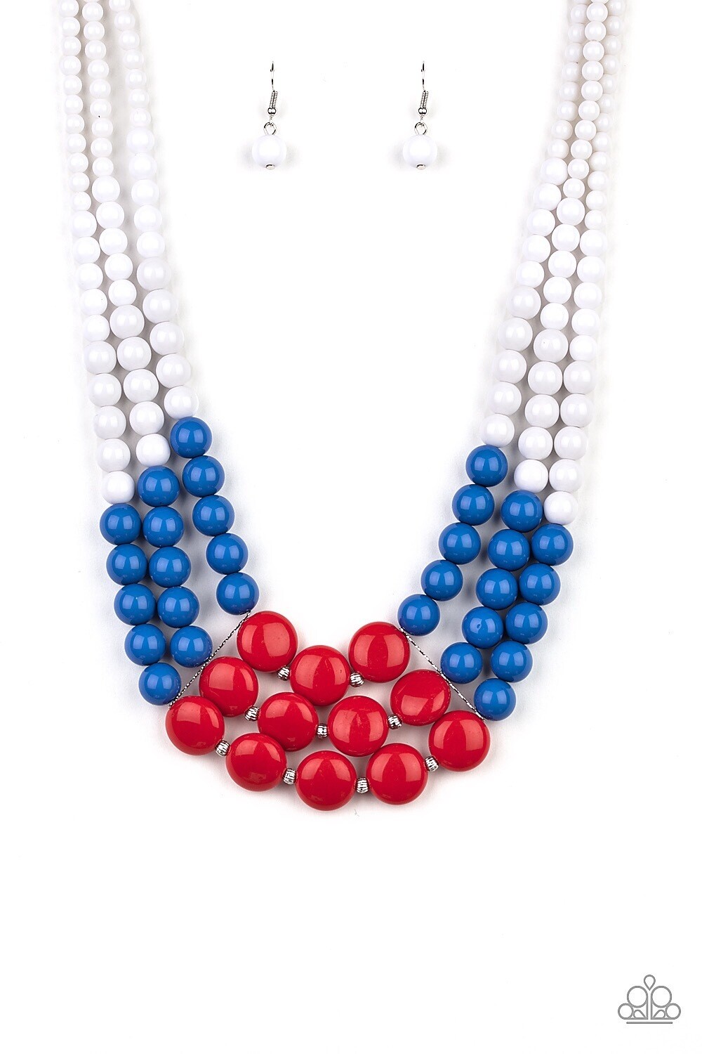 Paparazzi-Beach Bauble-Multi (Red,White,Blue)