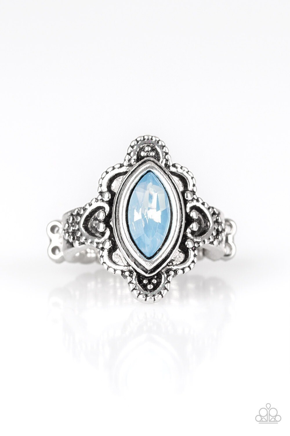 Paparazzi-Glass Half Colorful-Blue Ring