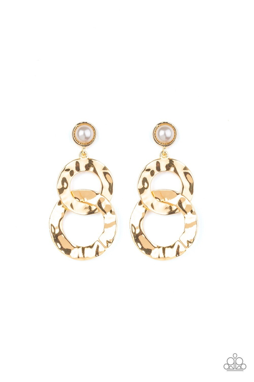 Paparazzi-On Scene-Gold Post Pearl
