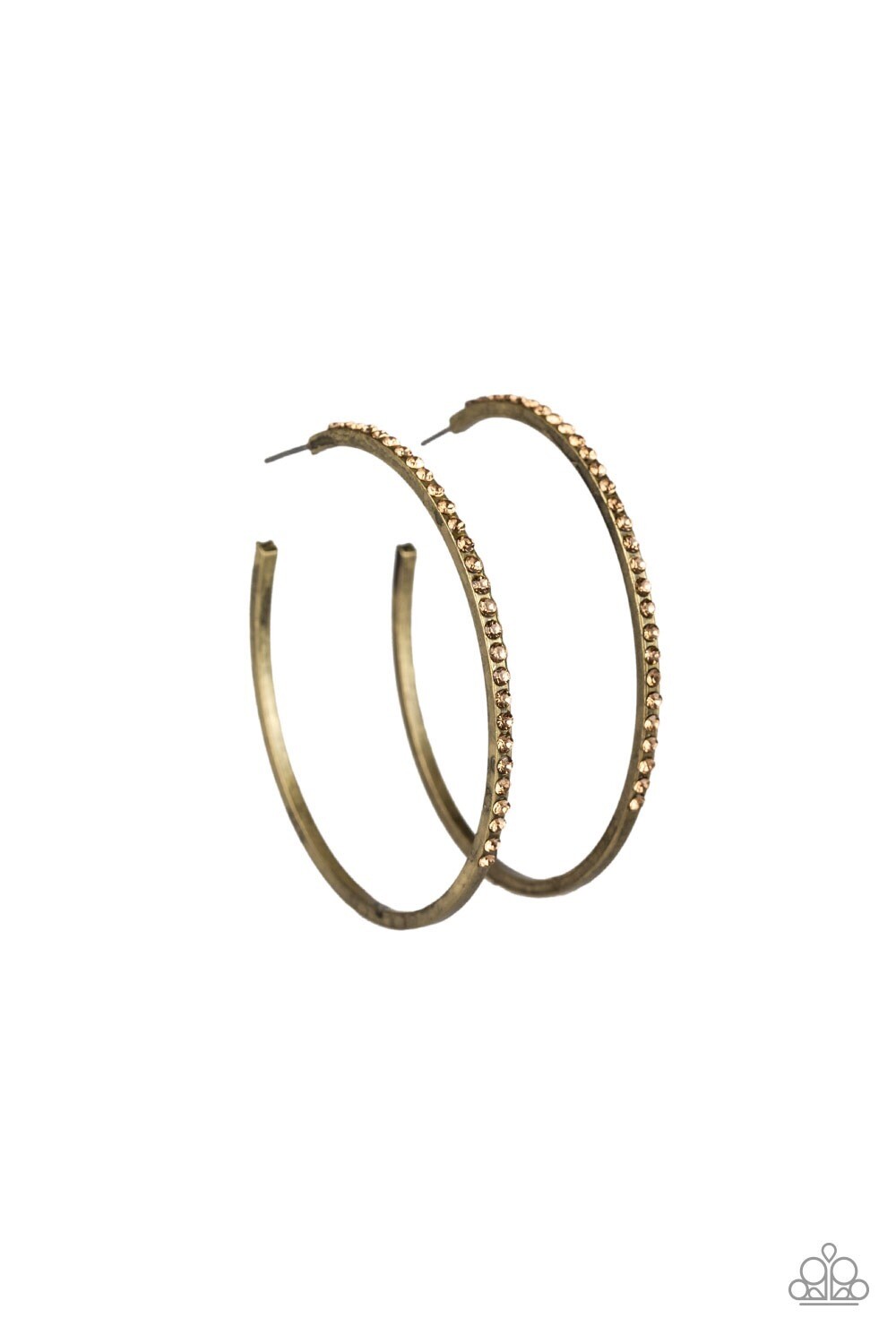 Paparazzi-Trending Twinkle-Brass Hoop
