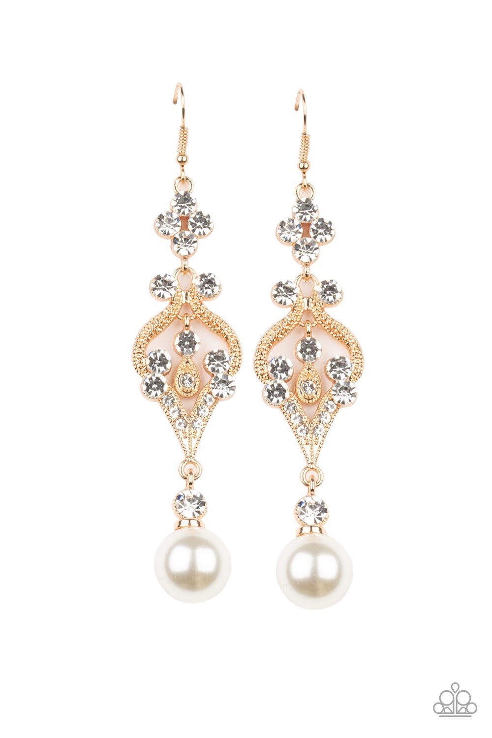 Paparazzi-Elegantly Extravagant- Gold Pearls