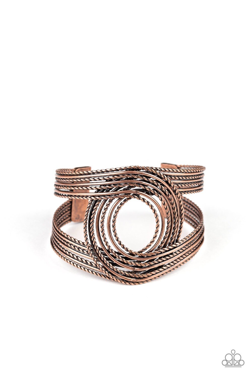 Paparazzi-Rustic Coils-Copper Cuff