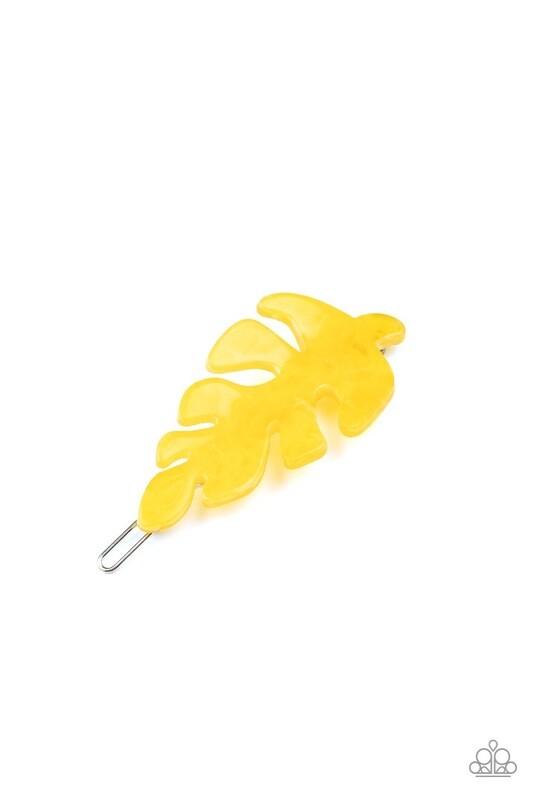 Paparazzi-Leaf Your Mark-Yellow Hair Clip
