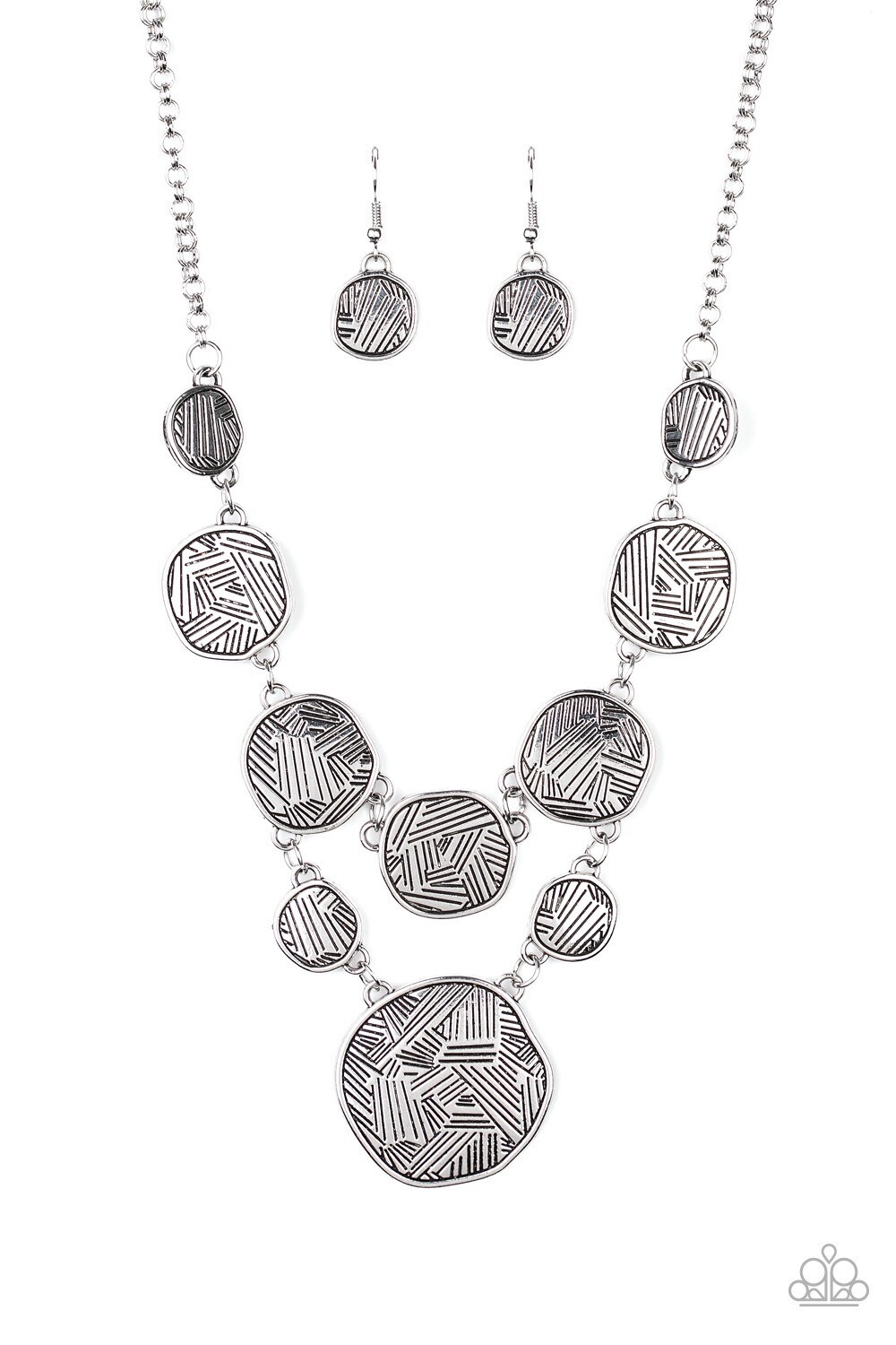 Paparazzi-Metallic Patchwork-Silver